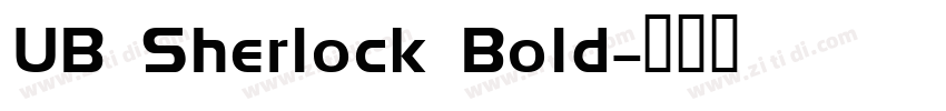 UB Sherlock Bold字体转换